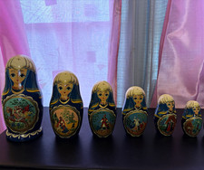 Russian Matryoshka Nesting Dolls Set of 10 Hand-Painted Signed 1993 Marked picture