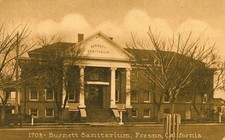 Burnett Sanitarium Sepia Postcard Antique c1909 Fresno,California San FranciscoN picture