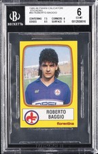 1985-86 PANINI CALCIATORI STICKERS #93 ROBERTO BAGGIO ROOKIE RC BGS 6 picture