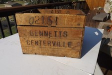 Rare Centerville Butte Montana Mining Town Folding Crate Wood Box Bennetts picture