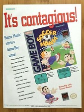 Soccer Mania Game Boy 1992 Vintage Print Ad/Poster Art Video Game Advertisement picture