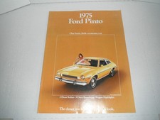 Original 1975 Ford Pinto Sales Brochure with 2 door, 3 door runabout, Wagon nos picture