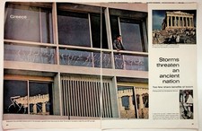 Vintage 1960s Greece Magazine Article Parthenon Queen Frederika Bouzouki picture