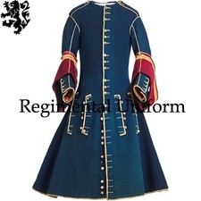 Historical 17th Spanish Soldier's Frockcoat Nine Years' War Blue Wool Frock coat picture
