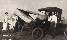 1913 RPPC Rankin Oklahoma Hospital Tent Car Dr. Cary Signed Antique Medical Hist picture