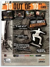 PRINT AD 2004 Tony Hawk's Underground Video Game Street Art Skating Activision picture
