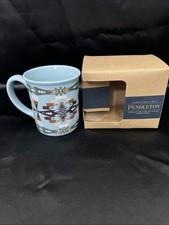New In Box Pendleton Tucson Aqua  Jacquard Ceramic 18 oz. Coffee Mug picture