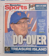 Steve Cohen New York Mets D0 OVER NY Newsday 8/20/2026 picture