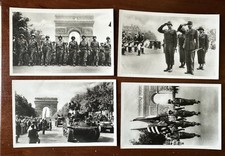 Lot of 4 WWII LIBERATION OF PARIS 1944 France US Troops Army Original RPPC Photo picture