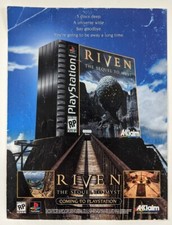 DAMAGED Riven Print Ad Game Poster Art PROMO Original MYST PlayStation PS1 picture