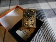 ZIPPO HARLEY DAVIDSON BRASS EAGLE WINGS LIGHTER 2000 picture