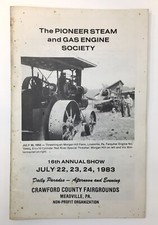 The Pioneer Steam and Gas Engine Society 1983 Show Program Booklet Meadville PA picture