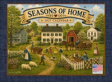 Seasons Of Home Folk Art 2027 Monthly Wall Calendar 12 Month picture