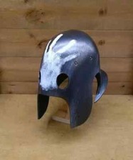 18G Medieval Steel Uruk-Hai Berserker Helmet Black Helmet LOTR Halloween Replica picture