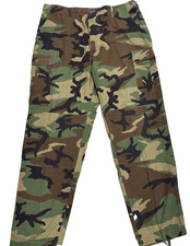 USGI Army BDU Pants Large Regular Woodland Camo Hot Weather Ripstop Trousers picture