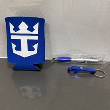Royal Caribbean Kit Casino Starter Pack Gift Set - Can Cooler Koozie Pen Opener picture