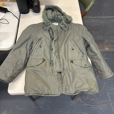 VTG 1974 USAF Mans Parka CWU-8/P Extreme Cold Weather Rabbit Hood Large Jacket picture