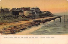 Bathing Beach & Heights from the Wharf Falmouth Heights Mass. Vintage Postcard picture