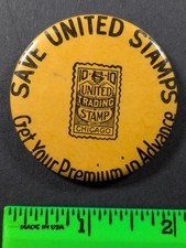 Vintage Save United Stamps Pocket Mirror picture