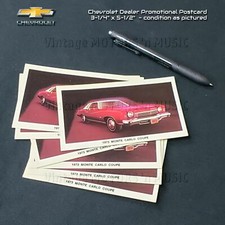 Chevrolet 1973 Monte Carlo Coupe Vintage Postcard 5.50