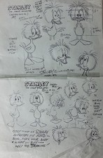 Original 1981 ILM Stanley The Ugly Duckling Model Sheet Animation Art 11x17 picture