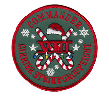 COMMANDER CARRIER STRIKE GROUP EIGHT CHRISTMAS CHEST PATCH picture