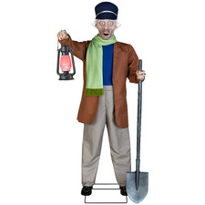 Life Size Disney Haunted Mansion 6-ft Lighted Animatronic Caretaker Grave Keeper picture