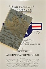 C-141 Starlifter Authentic Military USAF Metal Plane Tag Real Aircraft Artifact picture
