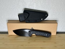 QSP Tiny Tot EDC Knife QS-169 Fixed Blade Black G10 Black Blade New In Box picture
