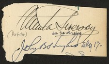 Alexander de Seversky d1974 signed autograph 2x3 cut Aviation Pioneer Inventor ^ picture