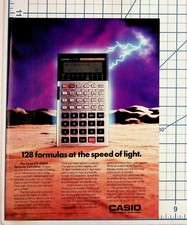 Casio FX-5000F Scientific Formula Calculator Vintage 80s Magazine Ad Ephemera picture