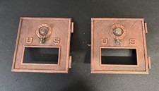 2 Vintage US Post Office Mail Box Door PO Brass  picture