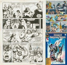 Jan Duursema & Tom Mandrake SIGNED Original TSR AD&D Annual #1 Comic Art Page picture