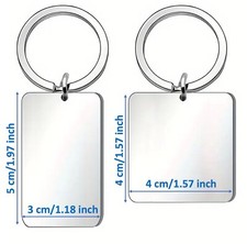 Custom Stainless Steel Key Chain Personalized Keyring Engraved Text Logo Gift 2S picture