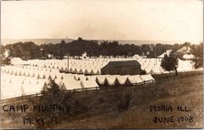 Camp Murphy 1908 Peoria IL RPPC Real Photo Postcard TPR28 picture