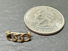 SMALL ANTIQUE GOLD FILLED THREE LINKS IOOF ODD FELLOWS PIN N827 picture