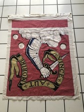 Vintage Bedford Flag 34”x45” Bulldog 100% Cotton Bunting Cloth USA Fast Shipping picture