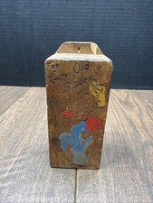 Vintage Wood Razor Blade Bank