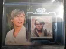 2016 TOPPS MASTERWORK LUKE SKYWALKER AUTHENTIC ROYAL MAIL STAMP #224/249  picture