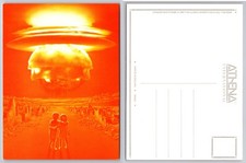 Continental Couple Watching Nuclear Explosion Postcard picture