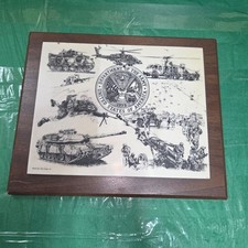 John Wills Studios US Army Cultured Marble Military Plaque 1999 Made USA picture