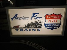 AMERICAN FLYER REPRODUCTION LIGHTED SIGN picture