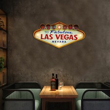 Retro Las Vegas Logo Neon Light Sign Wall Hanging Lamp Whiskey Bar Neon Light picture