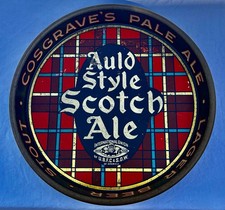 Vintage 1940s Cosgraves Pale Ale Lager Beer Auld Style Scotch Ale 13” Tray picture