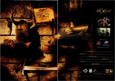 Hexen Original 1995 Vintage 2 Page Print Ad PlayStation Sega Saturn PC Mac picture