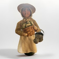 Byers' Choice 2003 Williamsburg Gardening Woman Flower Basket Watering Can picture