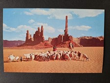 Navajo Women and Sheep Monument Valley Arizona Utah Vintage Postcard picture