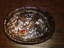 2002 Boise Western Zone Warm Up Singles C Winner Trap/Skeet Shooting Belt Buckle picture