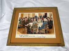 President Ronald Reagan Framed Photo With Signed White House Letter To Staffer picture