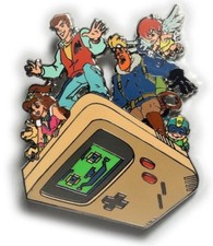 Captain N the Game Master 80s Cartoon Nintendo Fantasy JUMBO Lapel Pin picture